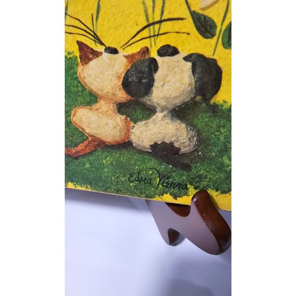 1970s vintage art print Mushies and Love by the artist Edna Vierra - Picture 4 of 10